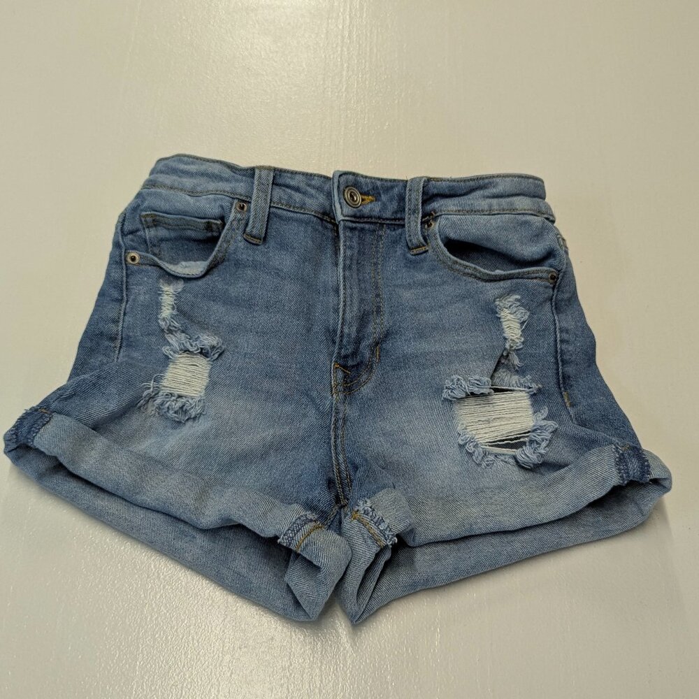 Celebrity Pink The Iconic Cutoff Jean Shorts Size 3/26 Distressed and Cuffed